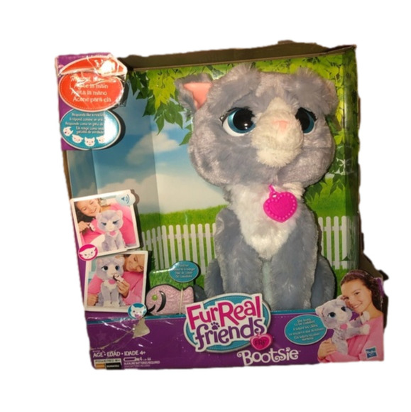 Bnib Furreal Friends Bootsie the Grey Cat Kitten - Picture 1 of 4